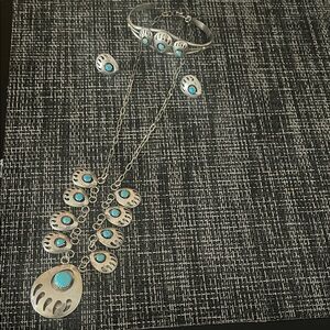 Silver and Turquoise Jewelry Set